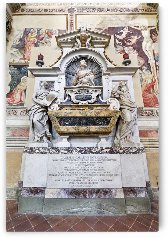 Florence Tuscany Italy. Basilica di Santa Croce Basilica of the Holy Cross. The tomb of Galileo by Marco Brivio