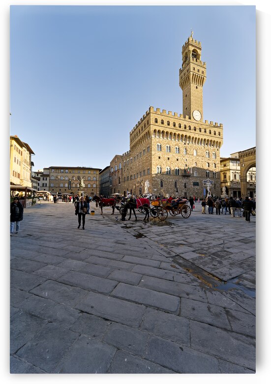 Florence Tuscany Italy. Palazzo Vecchio Old Palace the town hall in Piazza della Signoria by Marco Brivio