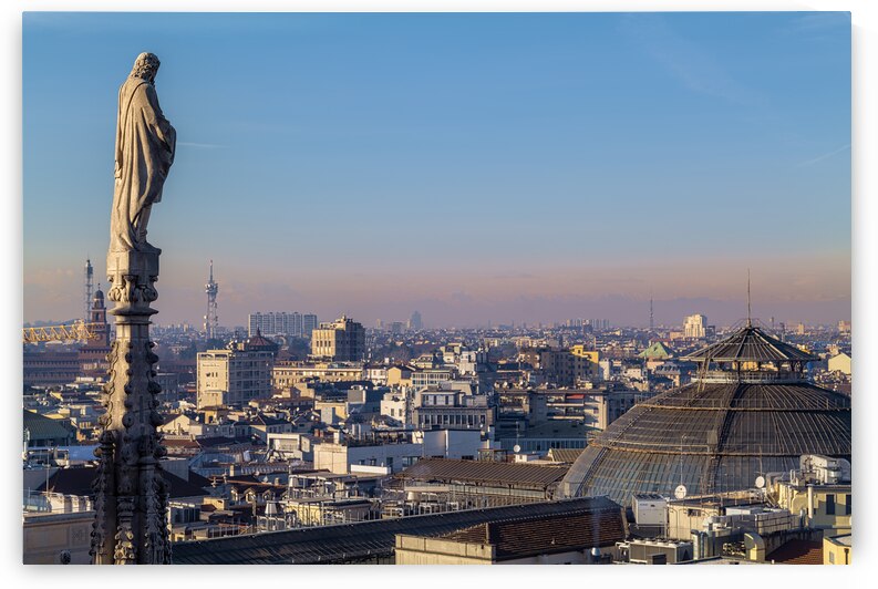 Milan Italy. The cityscape from the spires of the Duomo Cathedral by Marco Brivio
