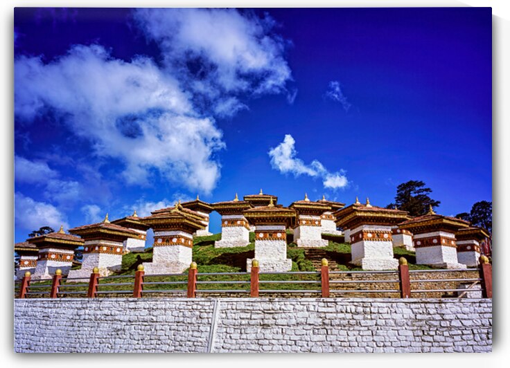 BHUTAN: Dochu la Pass Central Bhutan. Temples of prayer by Marco Brivio