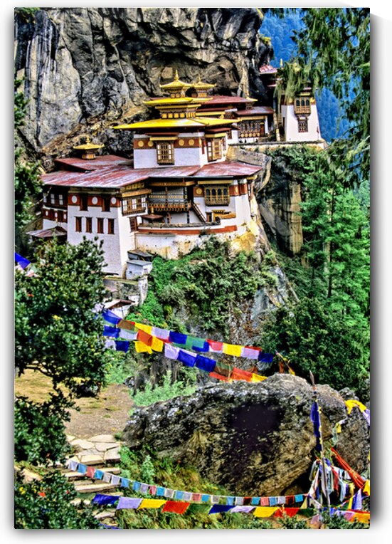Bhutan. Taktsang is one of the most venerated pilgrim sites of the Himalayan world located in the Valley of Paro by Marco Brivio