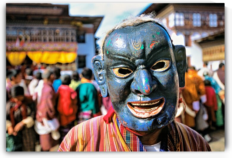 BHUTAN. Thimphu Tsechu Festival. Traditional mask by Marco Brivio