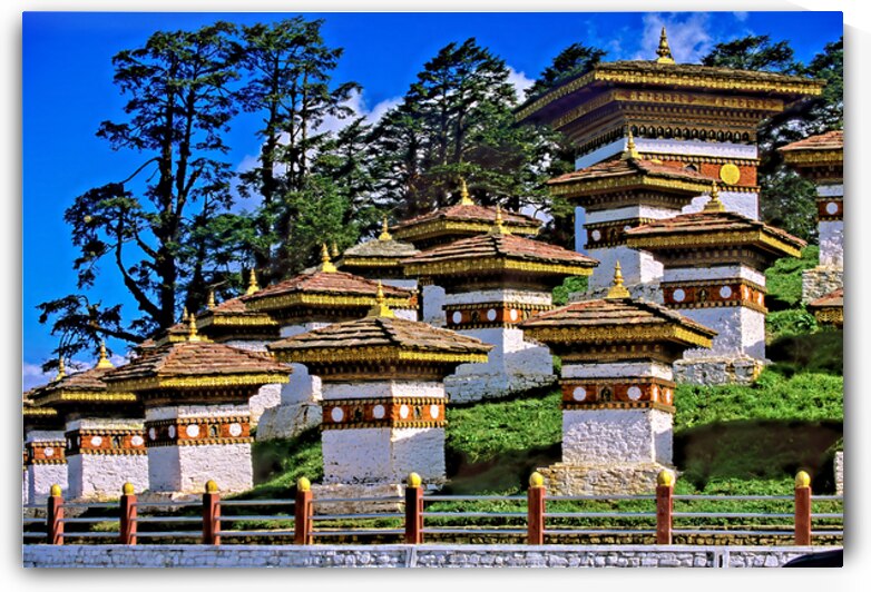 BHUTAN: Dochu la Pass Central Bhutan. Temples of prayer by Marco Brivio